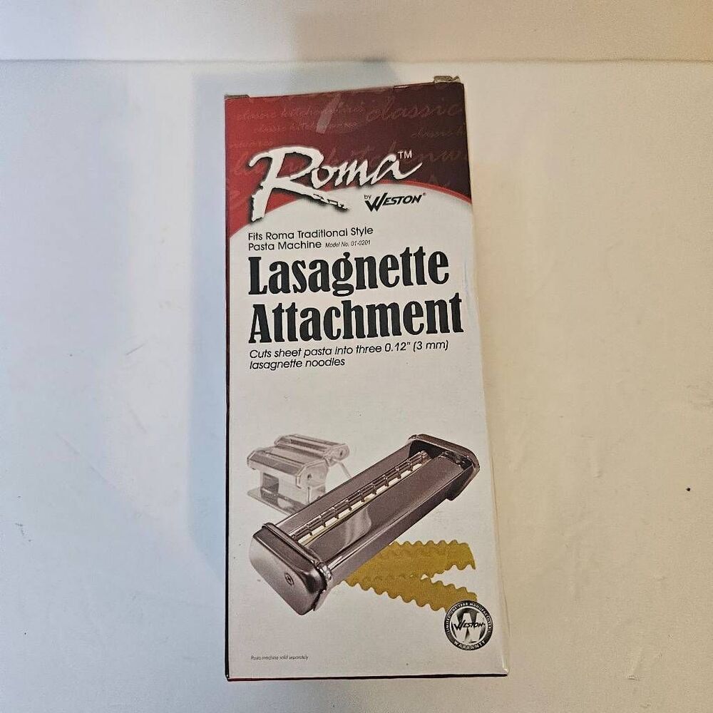 Lasagnette Attachment for the Roma Tradional Style Pasta Machine.
